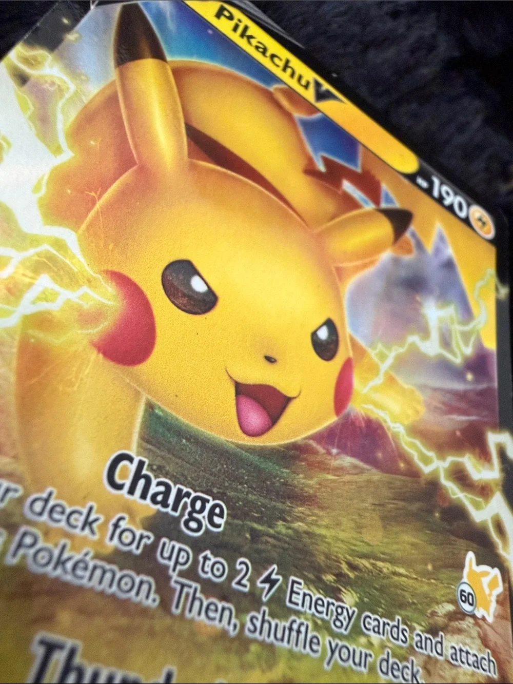 Pokemon Pikachu V Yellow Lightning Trading Card